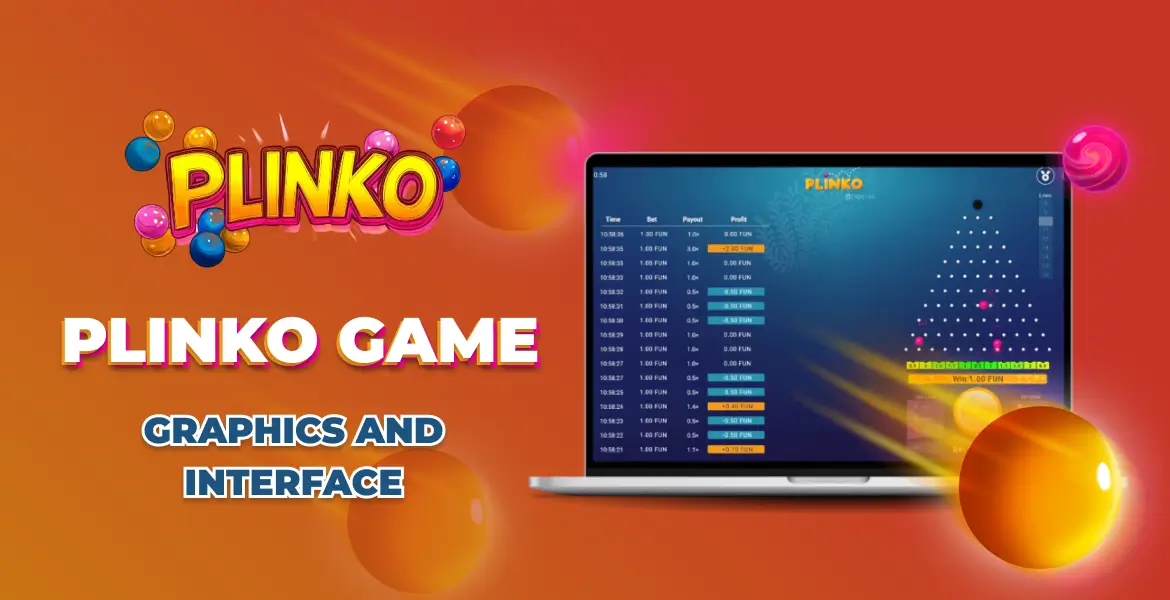 Plinko game graphics and interface on your computer screen